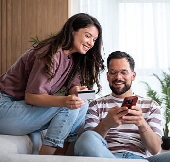 couple discussing their credit cards