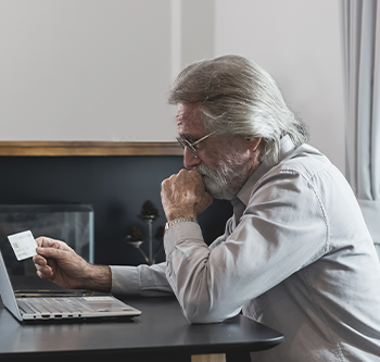 older man looking stressed