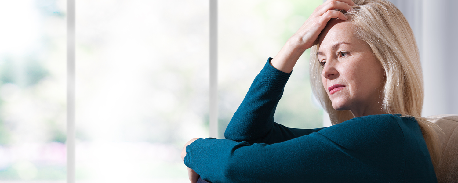 woman looking stressed