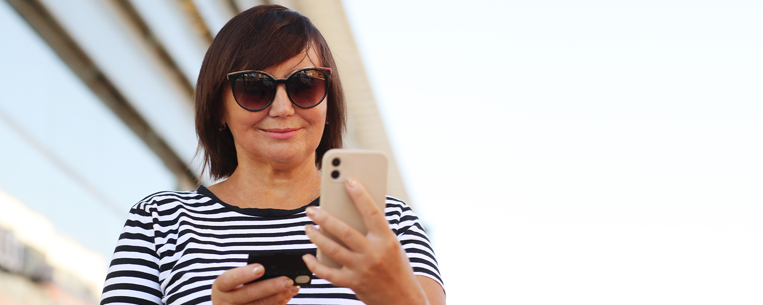 woman with her credit card