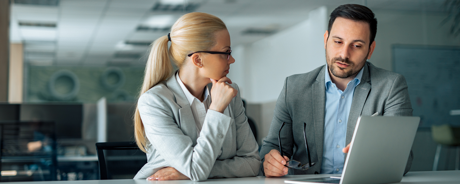 business meeting between man and woman