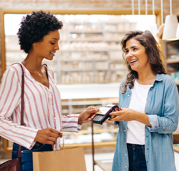 woman making a purchase