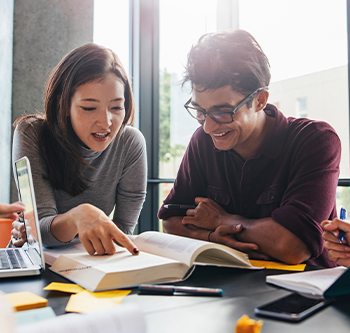 college students studying