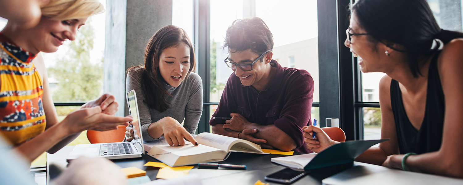 college students studying