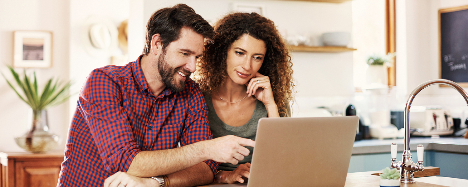 couple looking at computer together