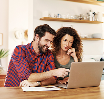 couple looking at computer together