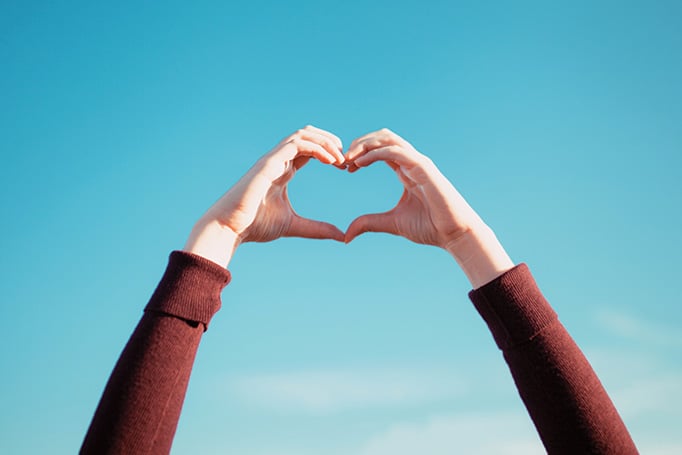 Hands making a heart