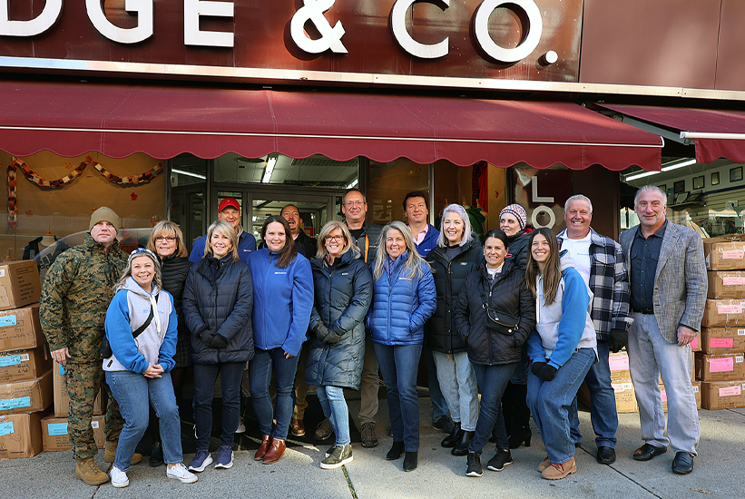 Group of Broadview employees standing together