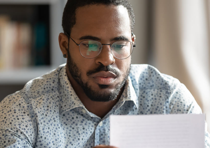 man looking stressed